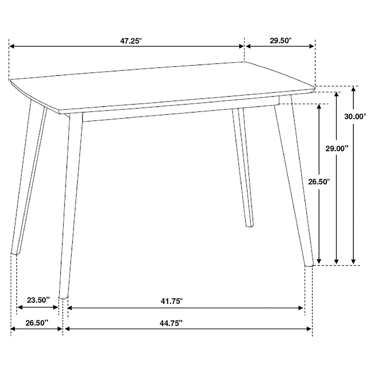 Kersey 5-Piece Rectangular Dining Set, Chestnut