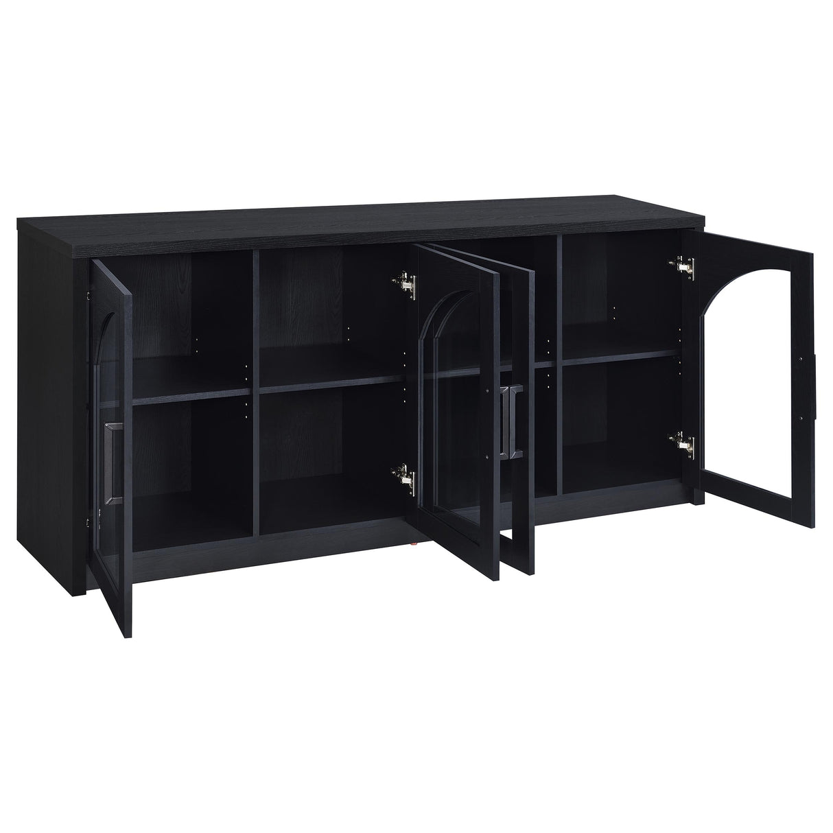 Riva 4-Door Dining Sideboard Buffet in Black