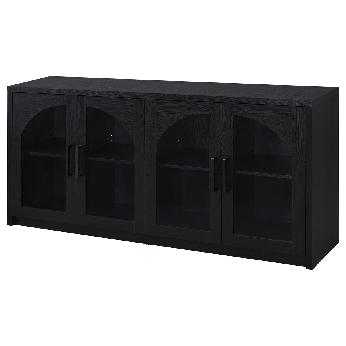 Riva 4-Door Dining Sideboard Buffet in Black