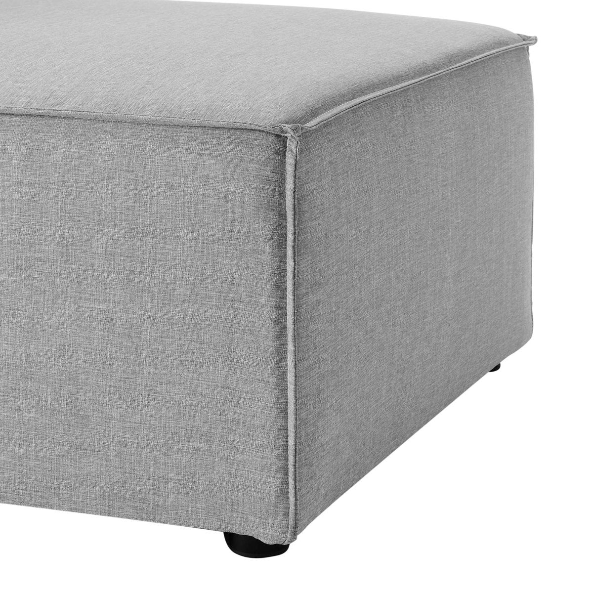 104" Gray 3-Piece Outdoor Patio Upholstered Sectional Sofa - Outdoor - Alpine Outlets
