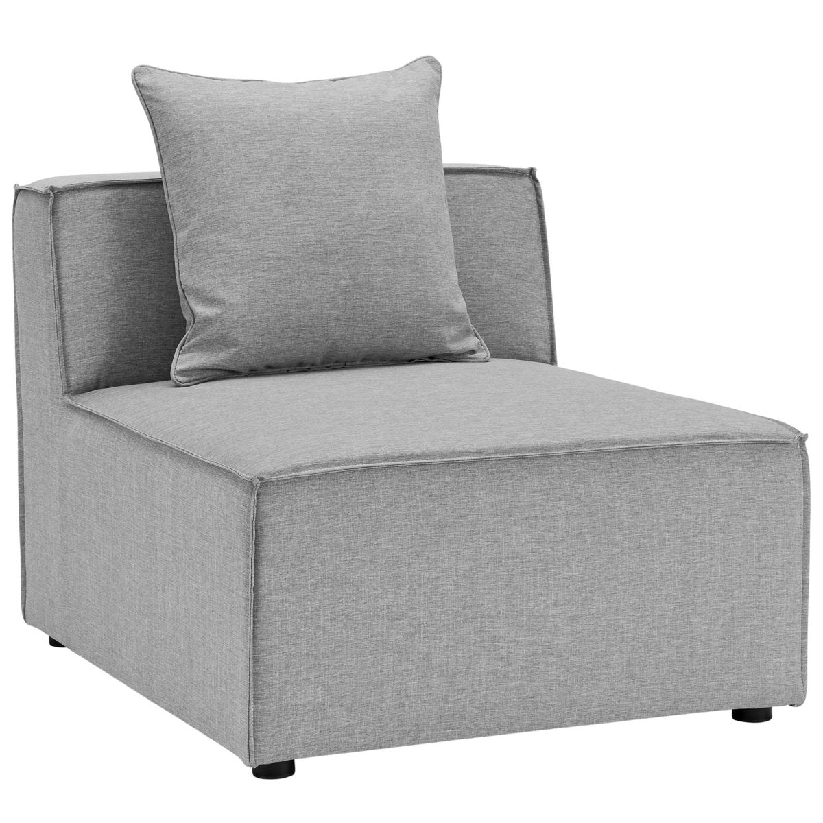 104" Gray 3-Piece Outdoor Patio Upholstered Sectional Sofa - Outdoor - Alpine Outlets