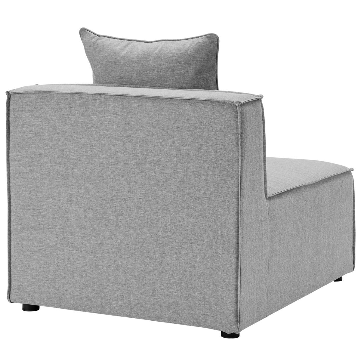 104" Gray 3-Piece Outdoor Patio Upholstered Sectional Sofa - Outdoor - Alpine Outlets