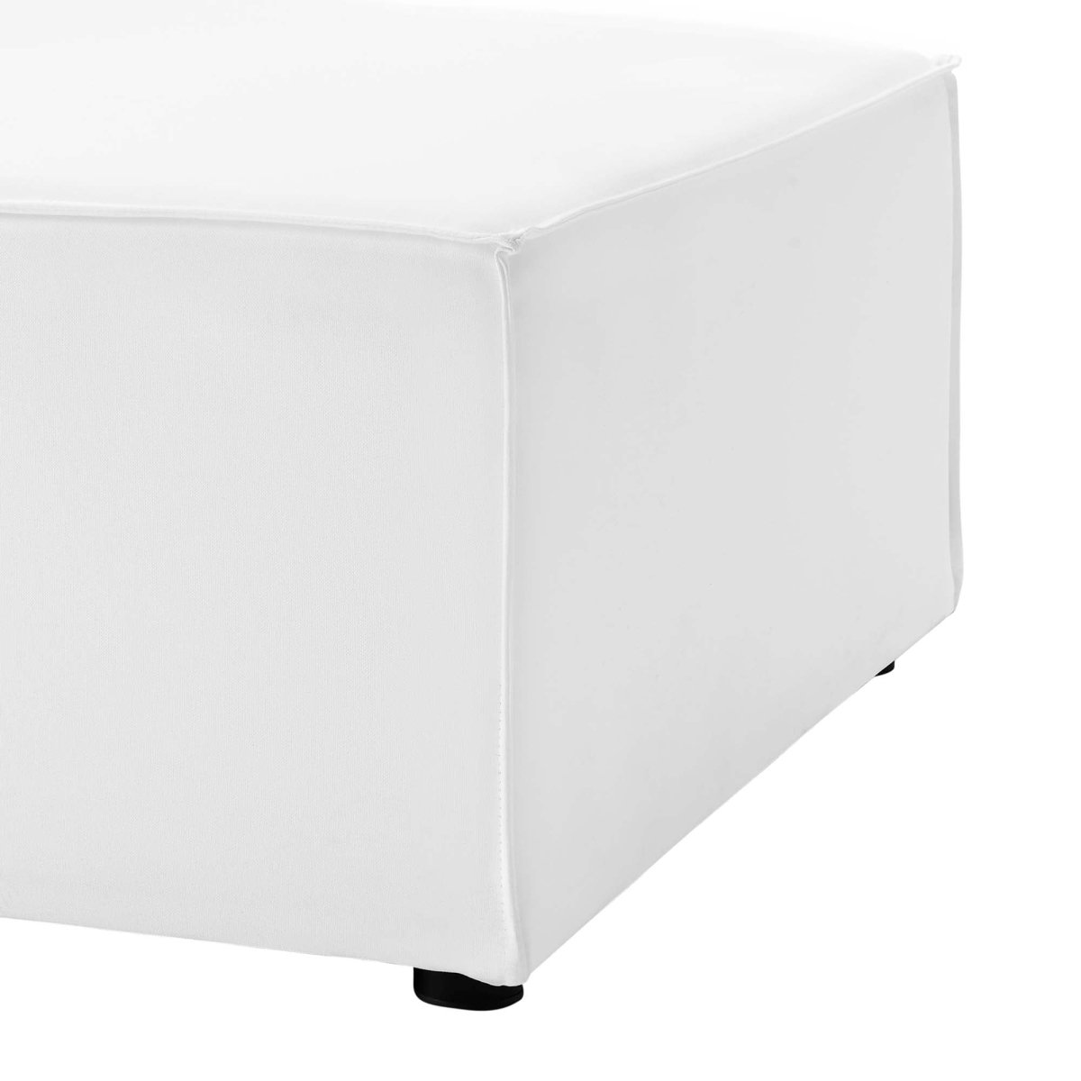 104" White 3-Piece Outdoor Patio Upholstered Sectional Sofa - Outdoor - Alpine Outlets