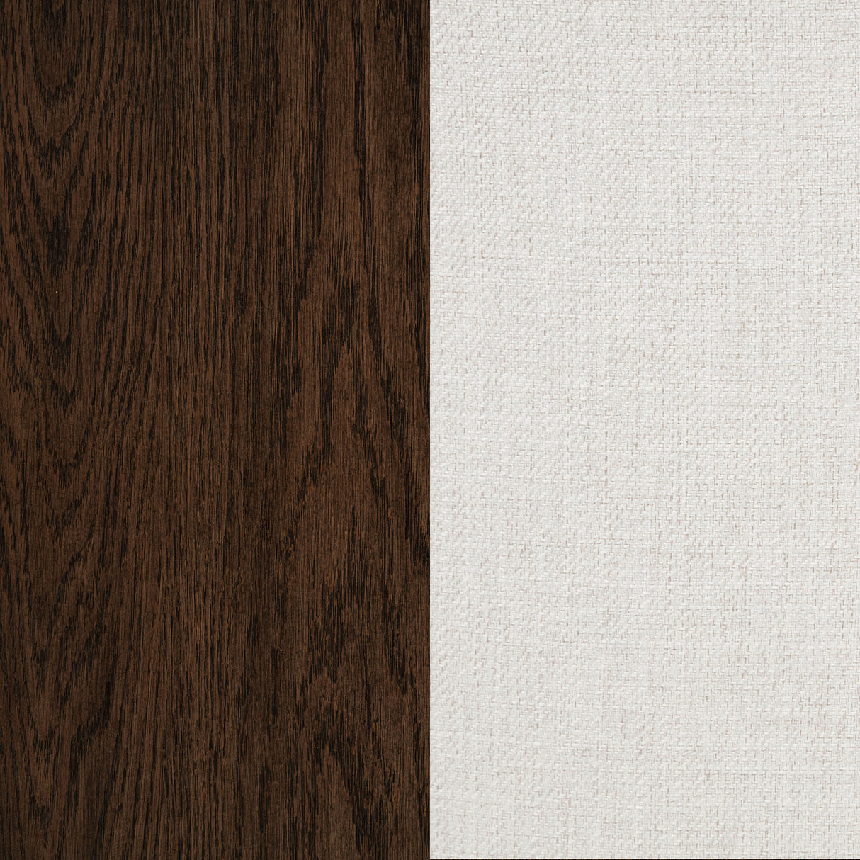 Baney Fabric Upholstered Dining Side Chair Cream/Dark Oak