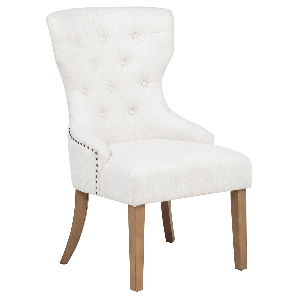 Baney Upholstered Dining Chair - Beige and Rustic Grey