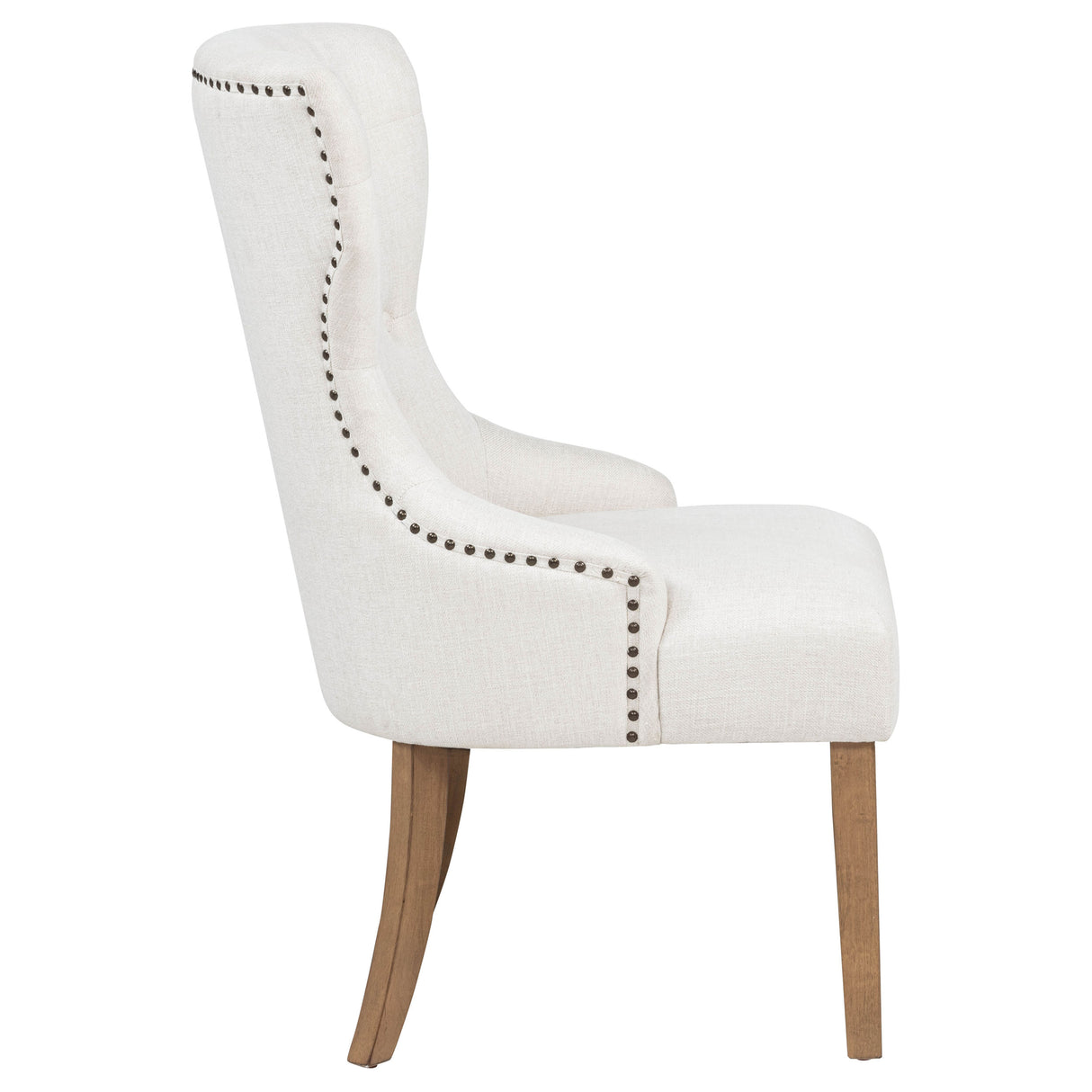 Baney Upholstered Dining Chair - Beige and Rustic Grey