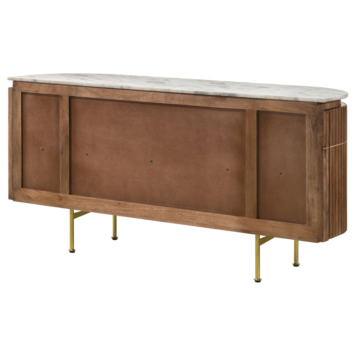 Ortega 4-Door Marble Top Sideboard Buffet Cabinet