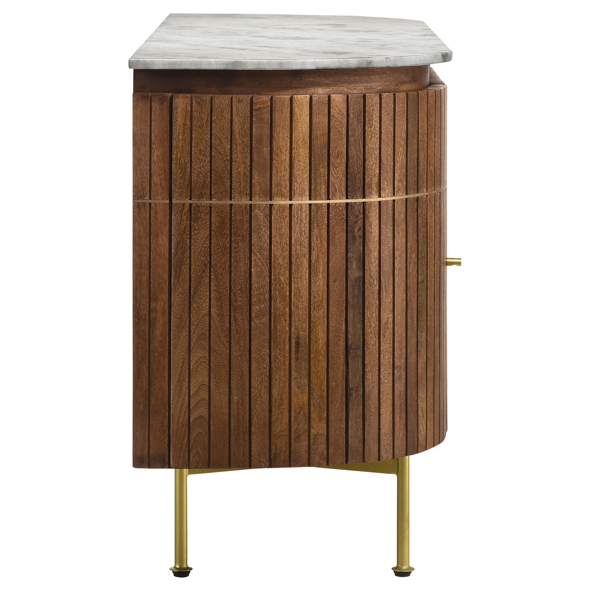 Ortega 4-Door Marble Top Sideboard Buffet Cabinet