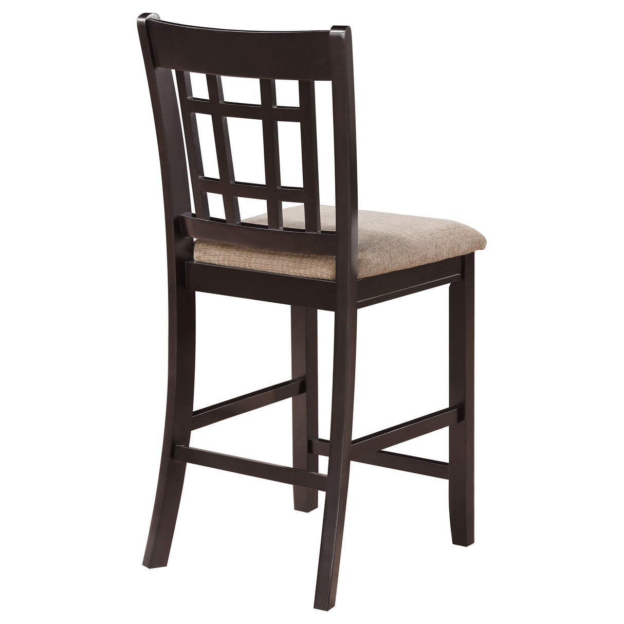 Lavon Wood Counter Height Dining Chair Tan and Espresso Set of 2