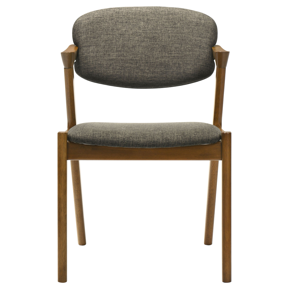 Malone Padded Wood Dining Arm Chair Dark Walnut Set of 2