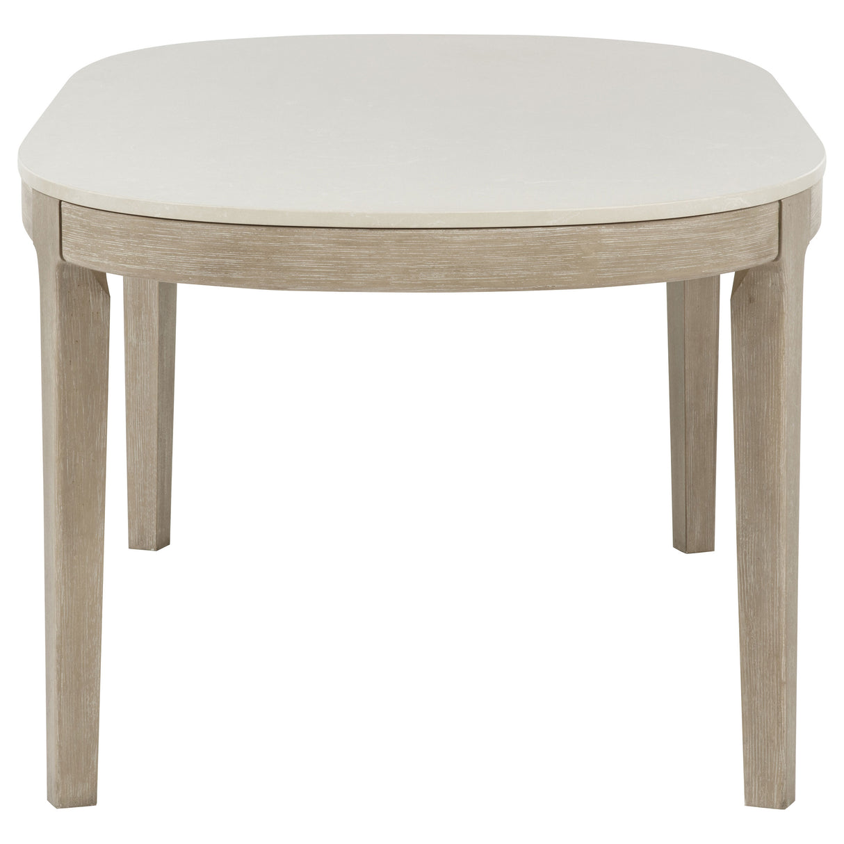 Lucaire 84" Cultured Marble Top Dining Table, Honed Cream