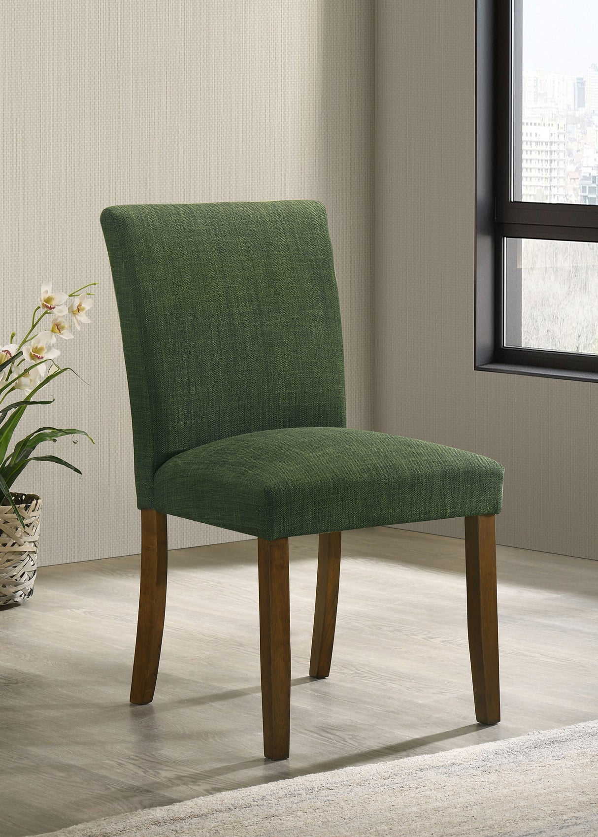 Paxton Upholstered Dining Side Chair Green, Set of 2