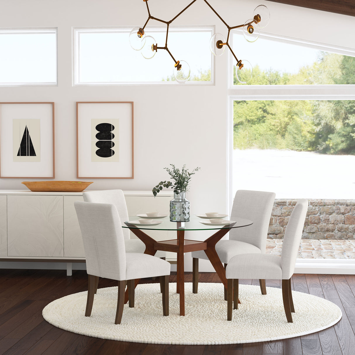 Paxton Upholstered Dining Side Chair Beige, Set of 2