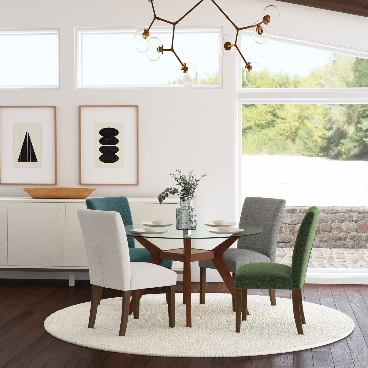 Paxton Upholstered Dining Side Chair Beige, Set of 2
