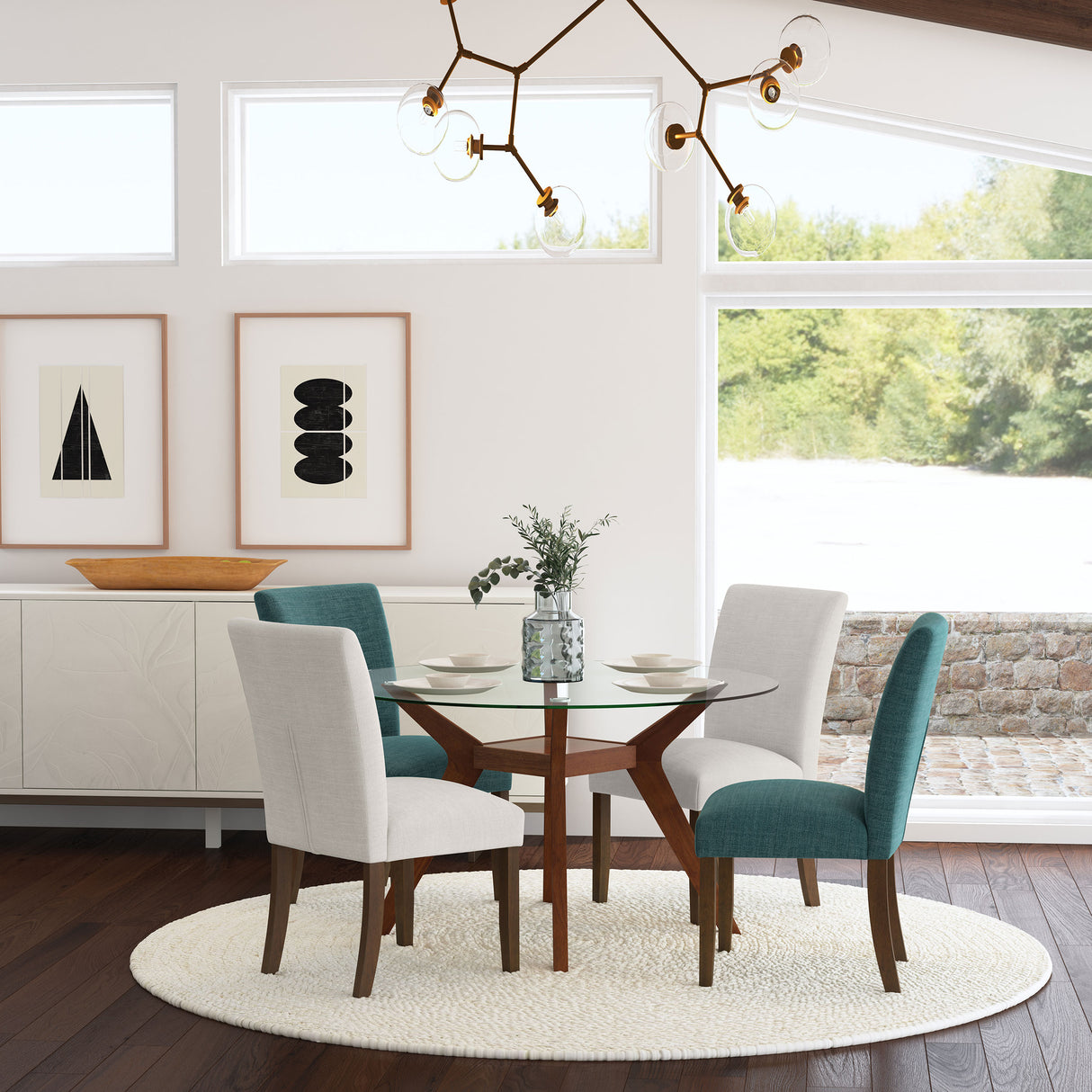 Paxton Upholstered Dining Side Chair Beige, Set of 2