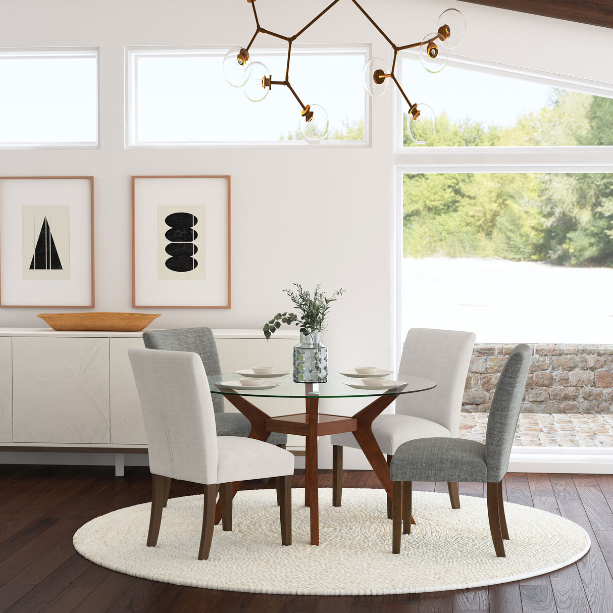 Paxton Upholstered Dining Side Chair Beige, Set of 2