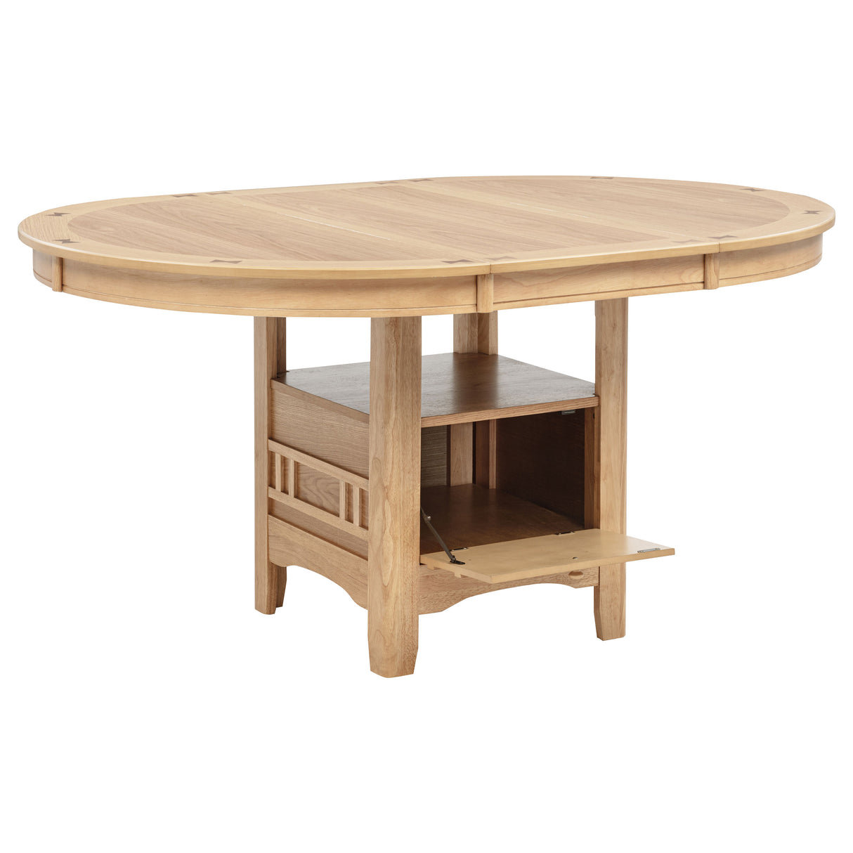 Lavon 5-Piece Oval Extension Dining Set Light Oak