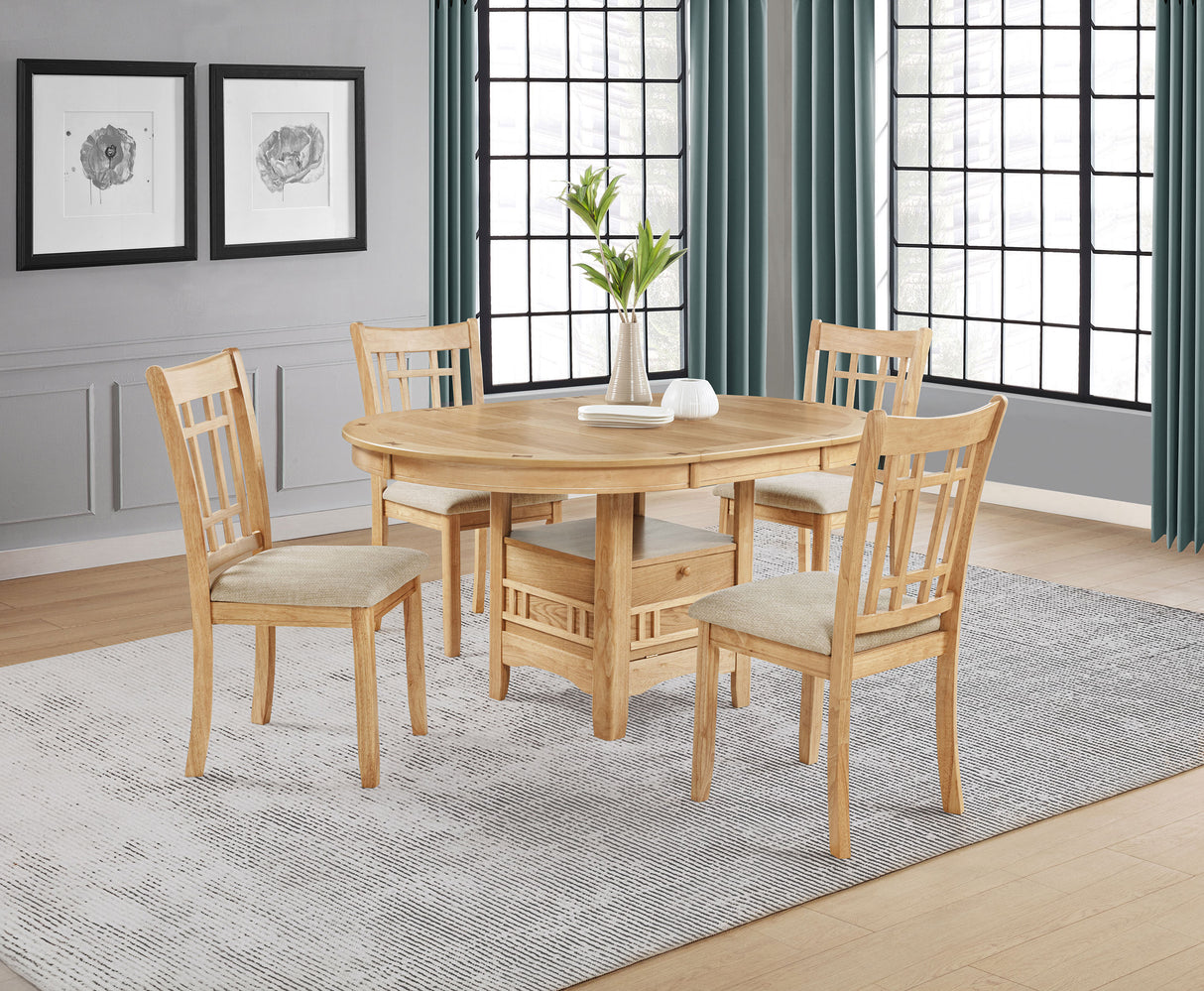 Lavon Wood Dining Side Chair - Linen and Light Oak (Set of 2)