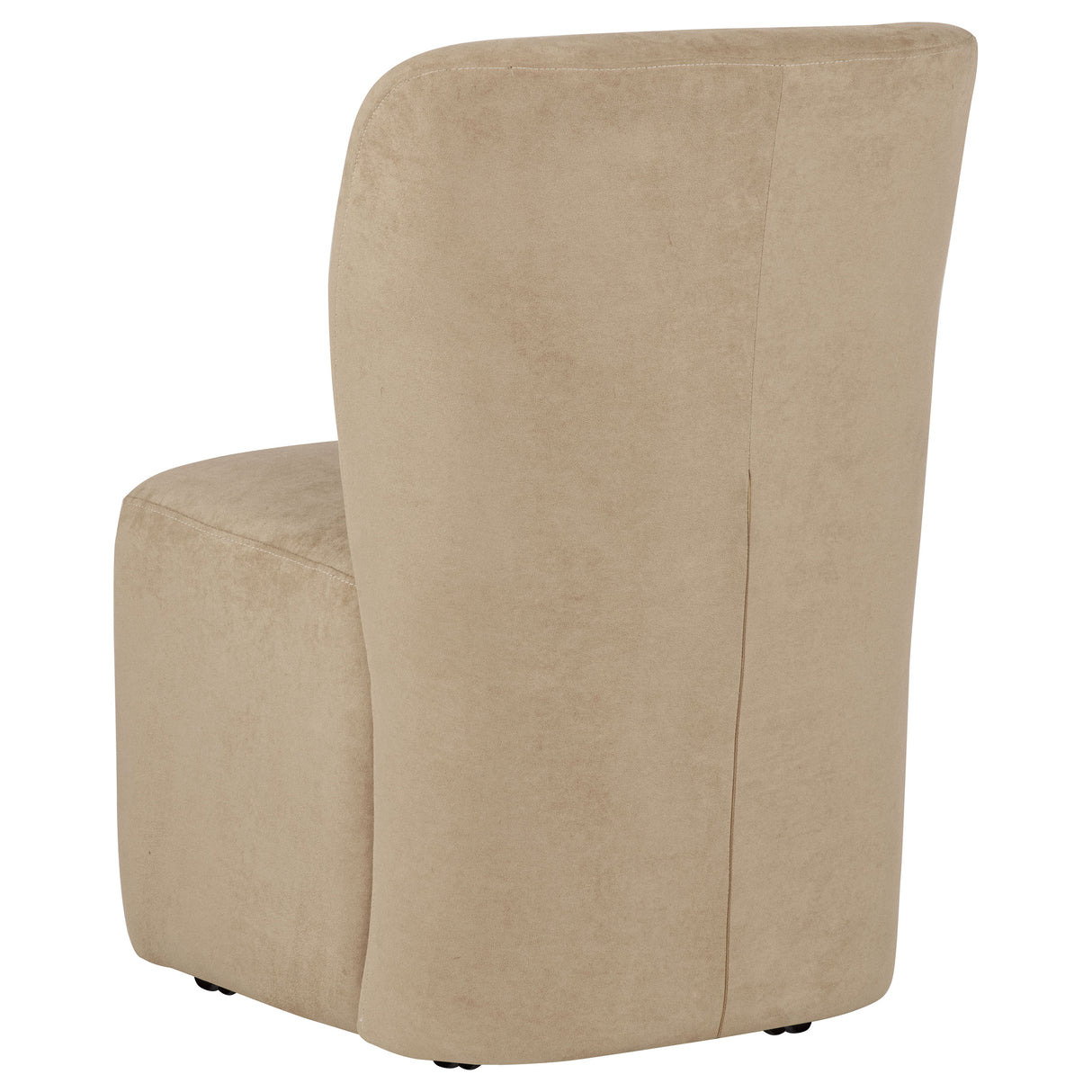 Jaelynn Tan Upholstered Parsons Dining Chair with Casters, Set of 2