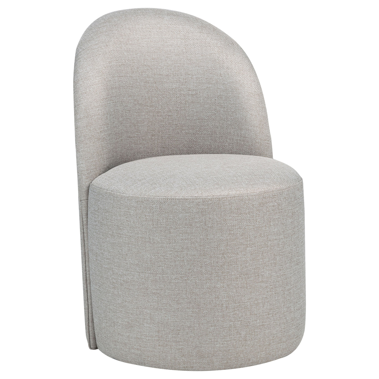 Aubrey Upholstered Barrel Dining Side Chair Beige, Set of 2