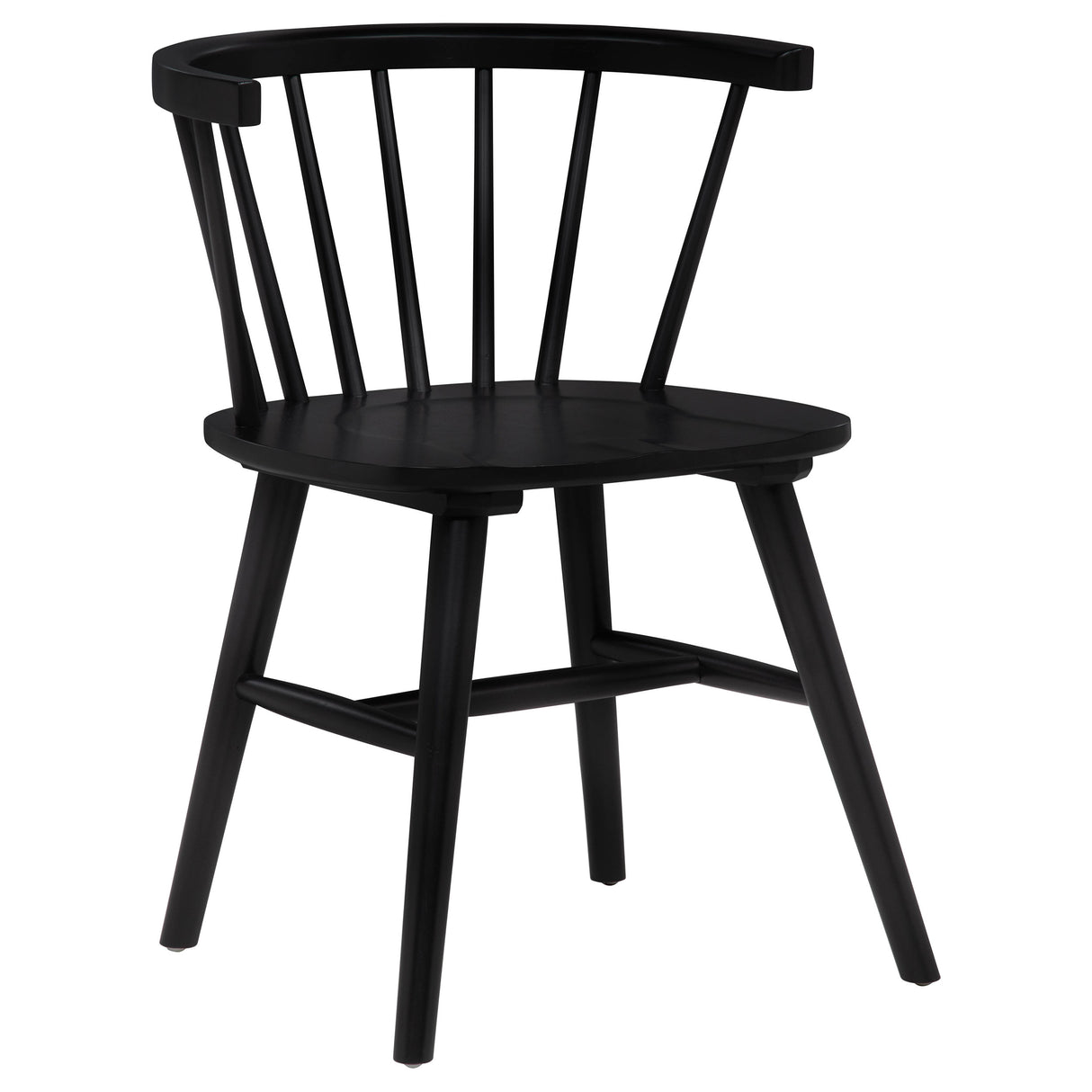 Jeffries Windsor Wood Dining Side Chair Black Set of 2