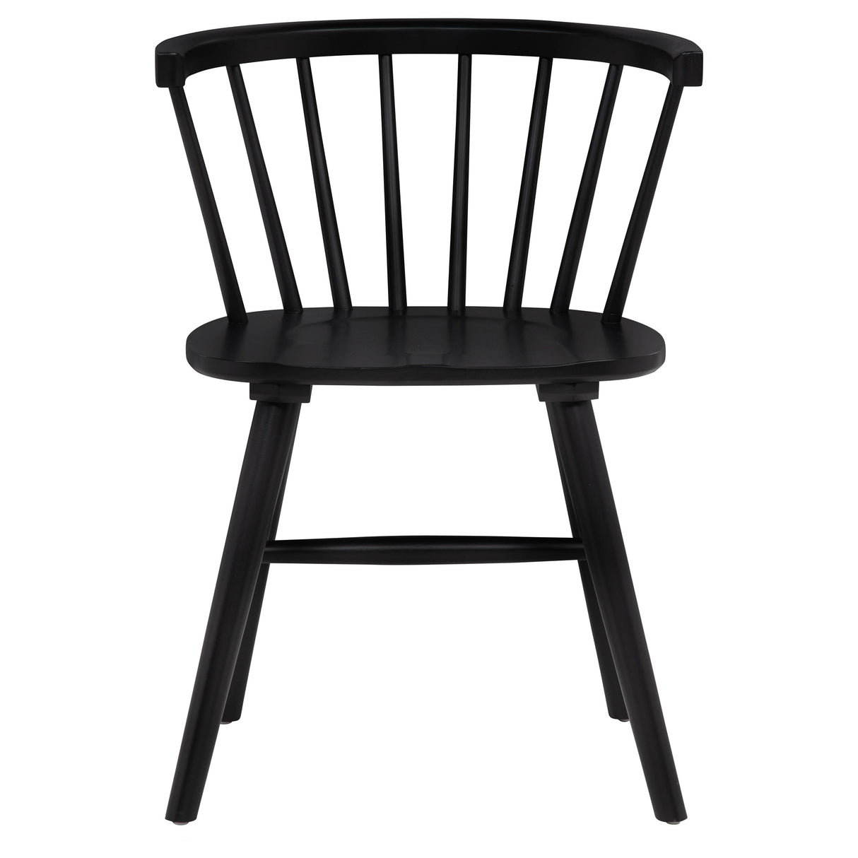 Jeffries Windsor Wood Dining Side Chair Black Set of 2