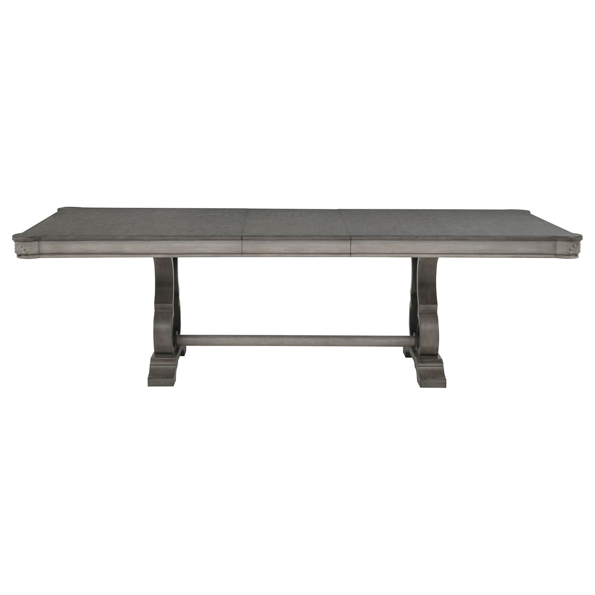 Cresswell 104" Double Pedestal Extension Dining Table, Weathered Taupe
