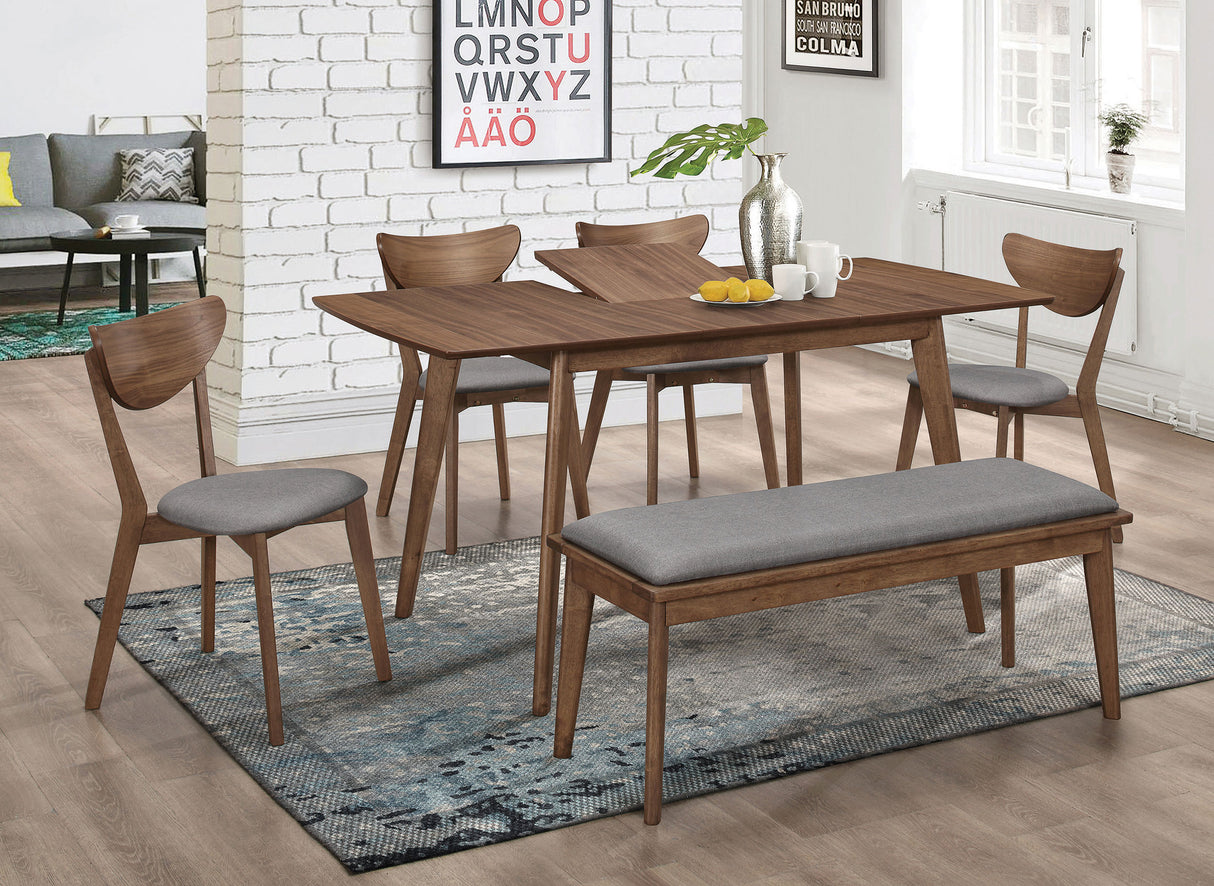 Alfredo Dining Side Chair Grey and Natural Walnut Set of 2