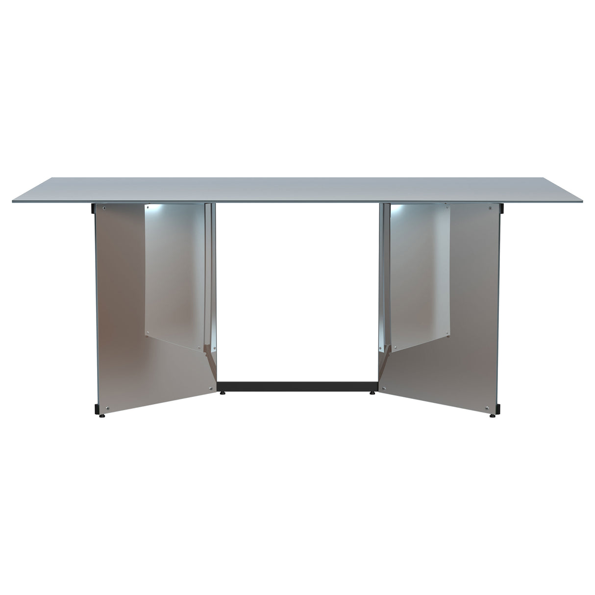 Emery 76-Inch Rectangular Mirrored Dining Table