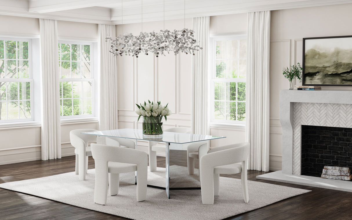 Emery 76-Inch Rectangular Mirrored Dining Table