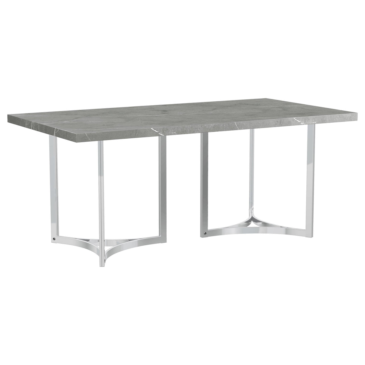 Sterling 72-Inch Grey Faux Marble Dining Table