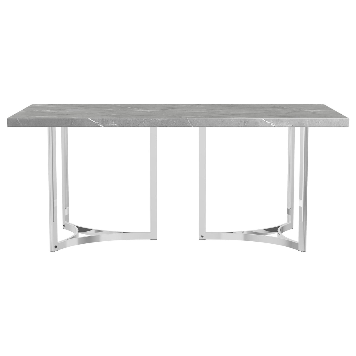 Sterling 72-Inch Grey Faux Marble Dining Table