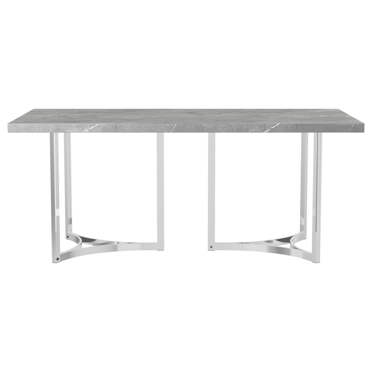 Sterling 72-Inch Grey Faux Marble Dining Table
