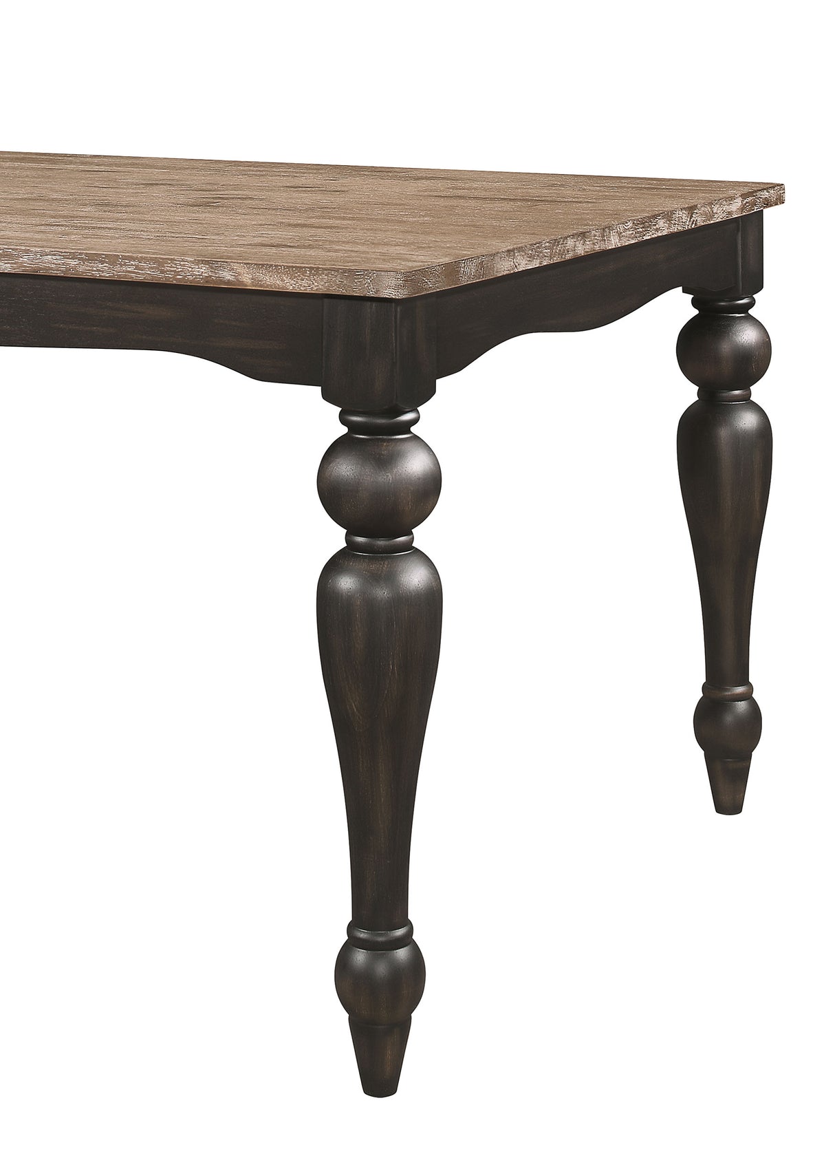 Bridget Rectangular 79-Inch Dining Table Brown Brushed