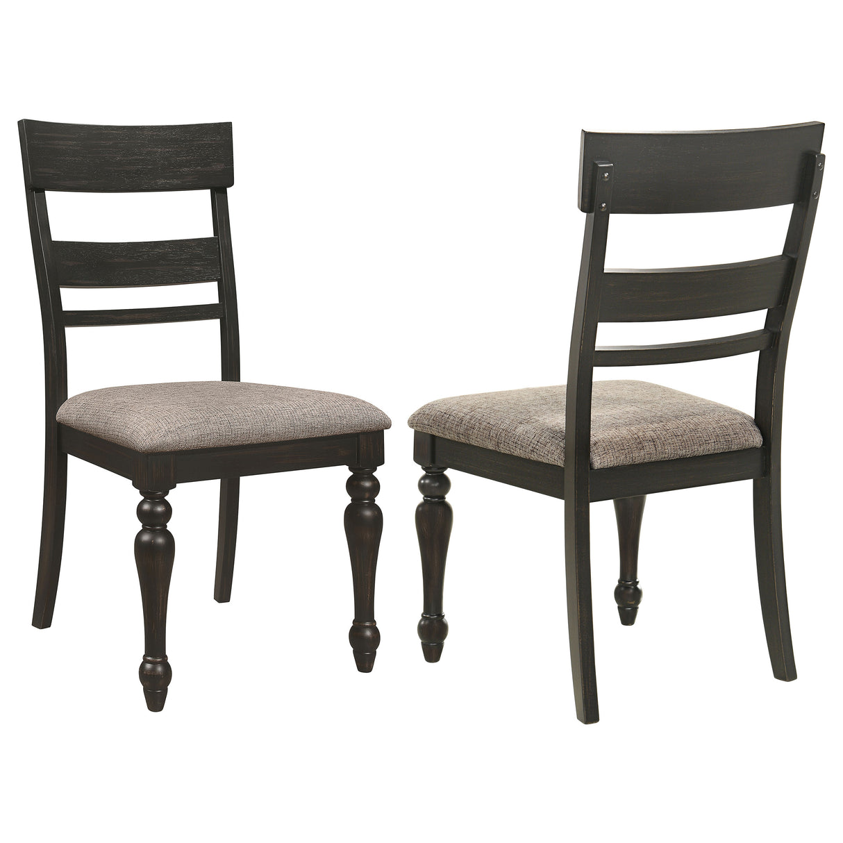 Bridget Wood Dining Side Chair Charcoal, Set of 2