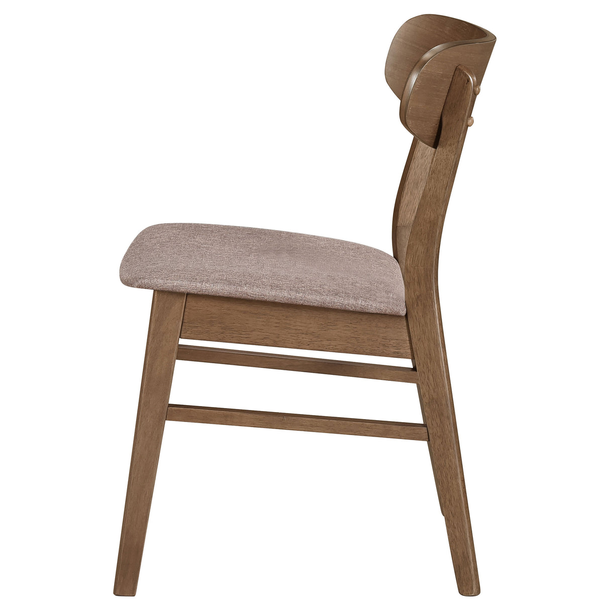 Dortch Dining Side Chair Walnut and Brown, Set of 2