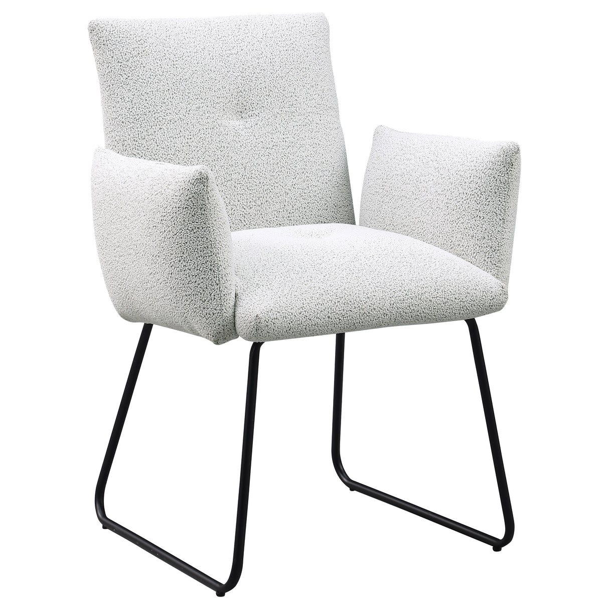Ackland Upholstered Dining Arm Chair Light Grey Set of 2