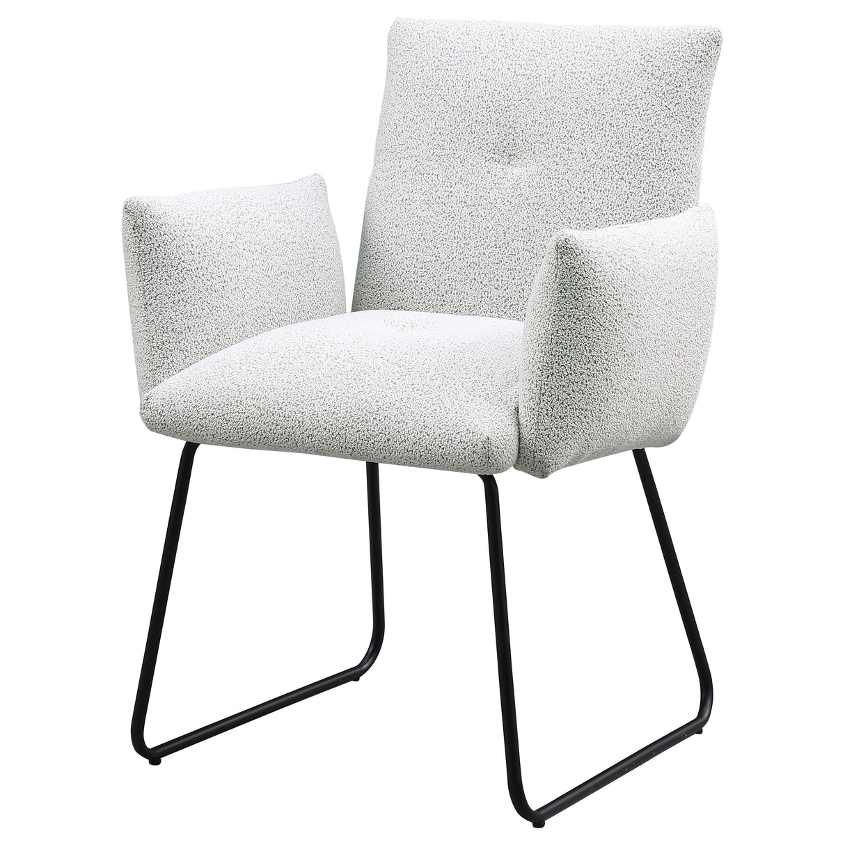 Ackland Upholstered Dining Arm Chair Light Grey Set of 2