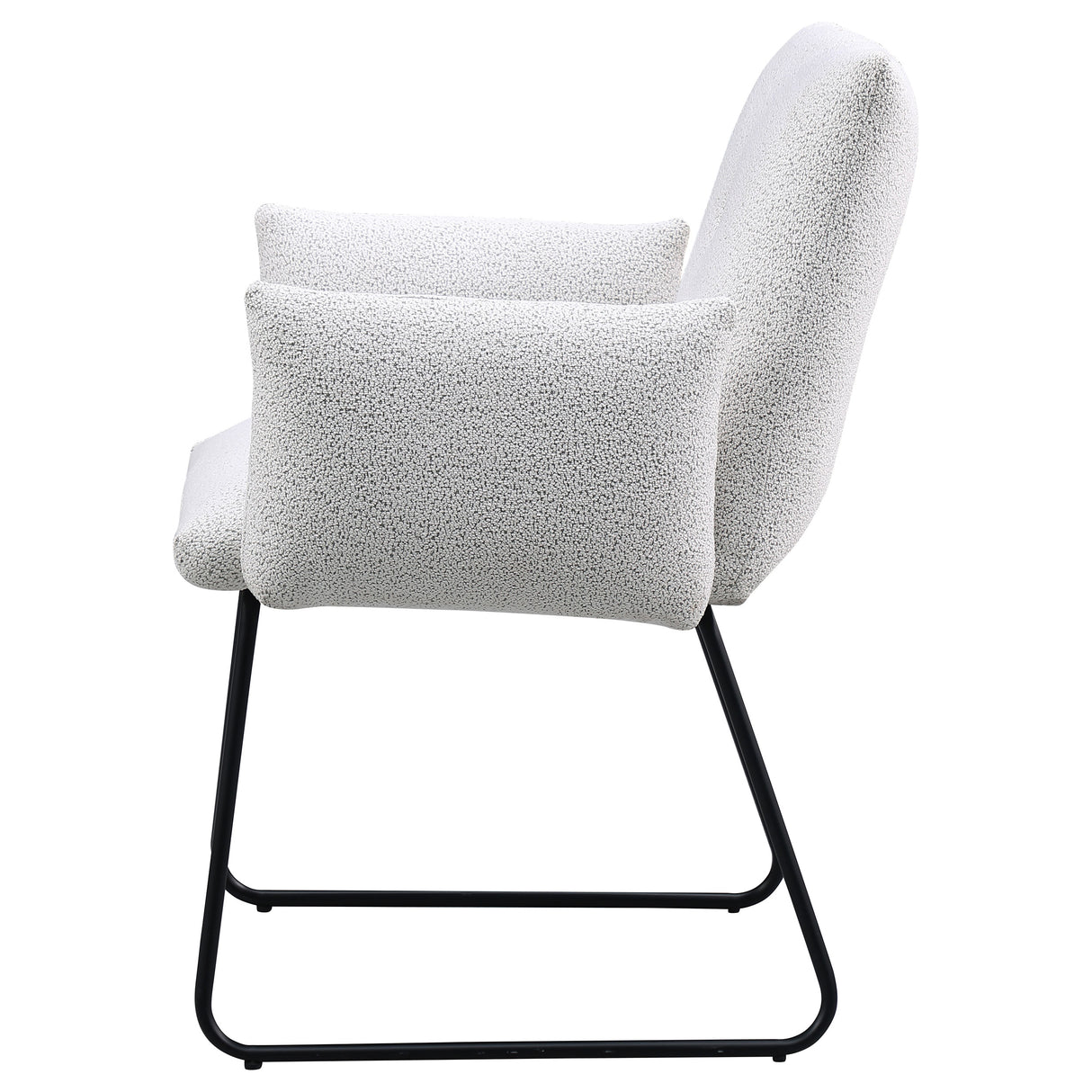 Ackland Upholstered Dining Arm Chair Light Grey Set of 2