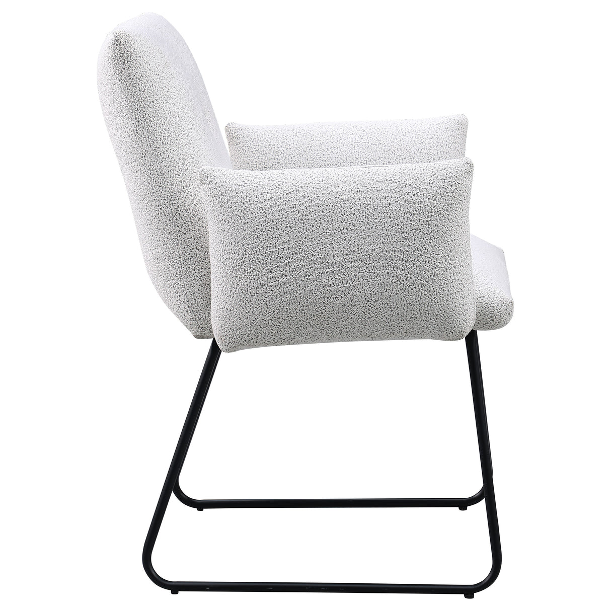 Ackland Upholstered Dining Arm Chair Light Grey Set of 2