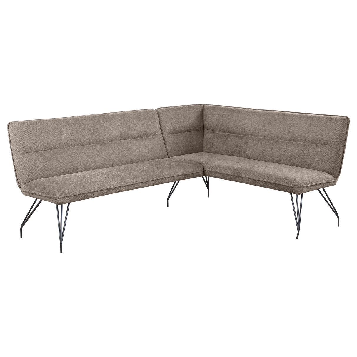 Dodson Fabric Upholstered L-Shaped Nook Dining Bench - Taupe