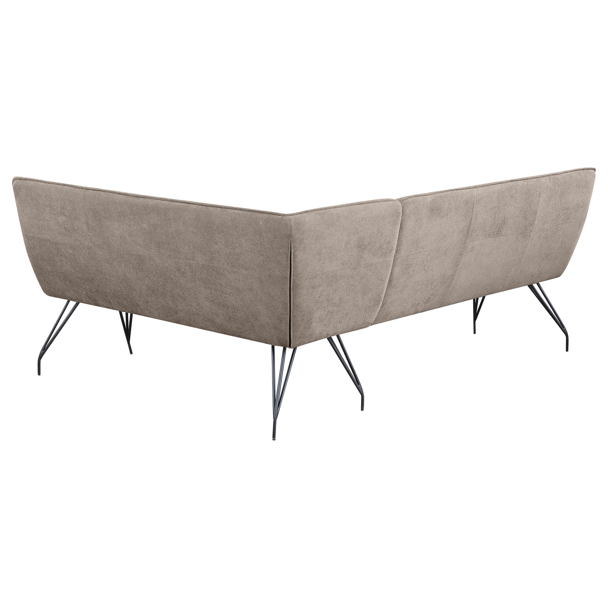 Dodson Fabric Upholstered L-Shaped Nook Dining Bench - Taupe