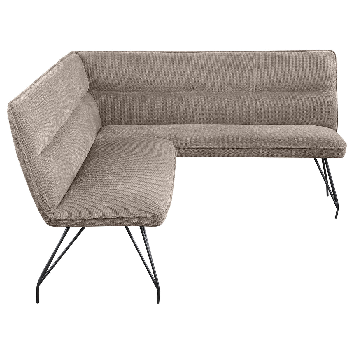 Dodson Fabric Upholstered L-Shaped Nook Dining Bench - Taupe