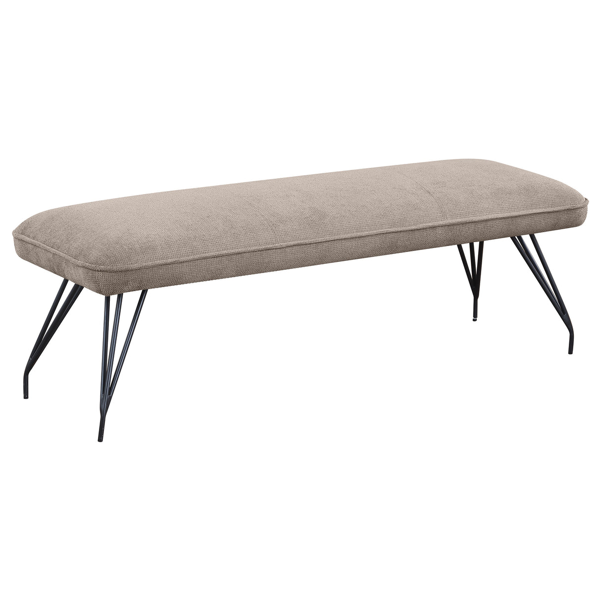 Dodson Fabric Upholstered Dining Bench in Taupe