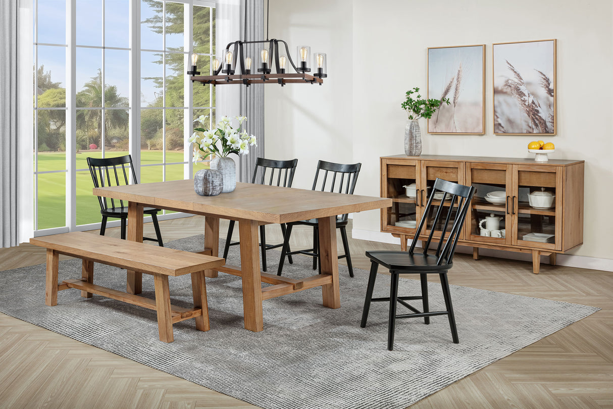 Middleton 76-inch Extension Dining Table Natural Brown