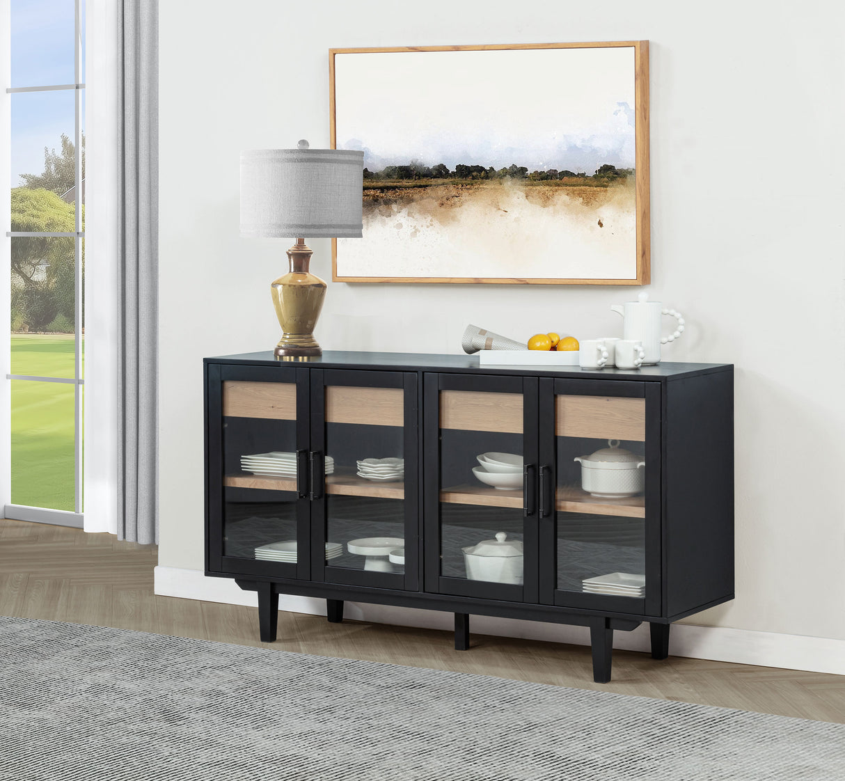 Middleton 4-Door Sideboard Server - Black