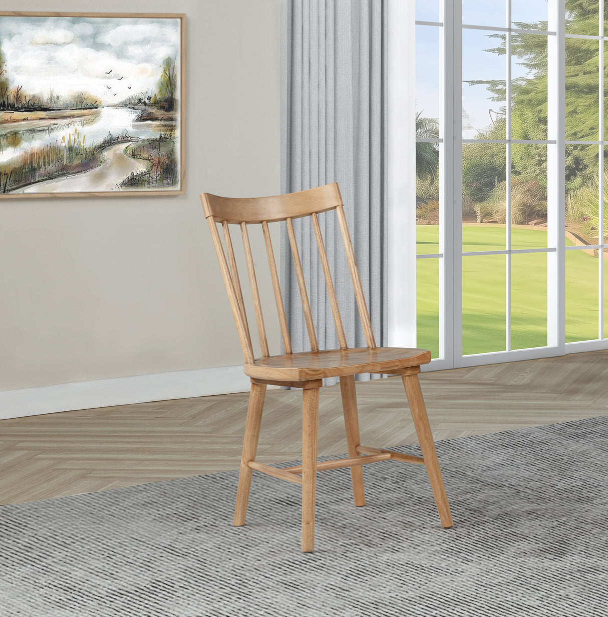 Middleton Solid Wood Dining Side Chair Brown, Set of 2