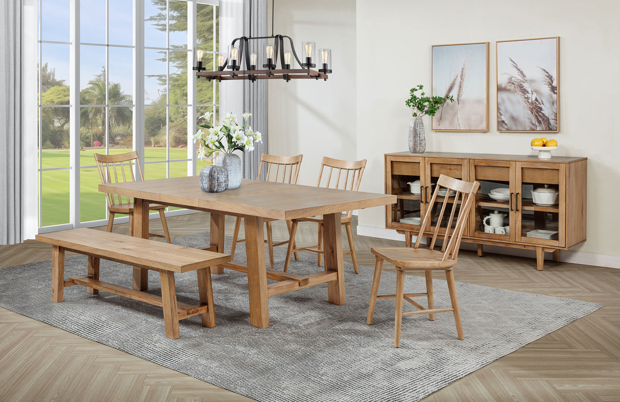 Middleton Solid Wood Dining Side Chair Brown, Set of 2
