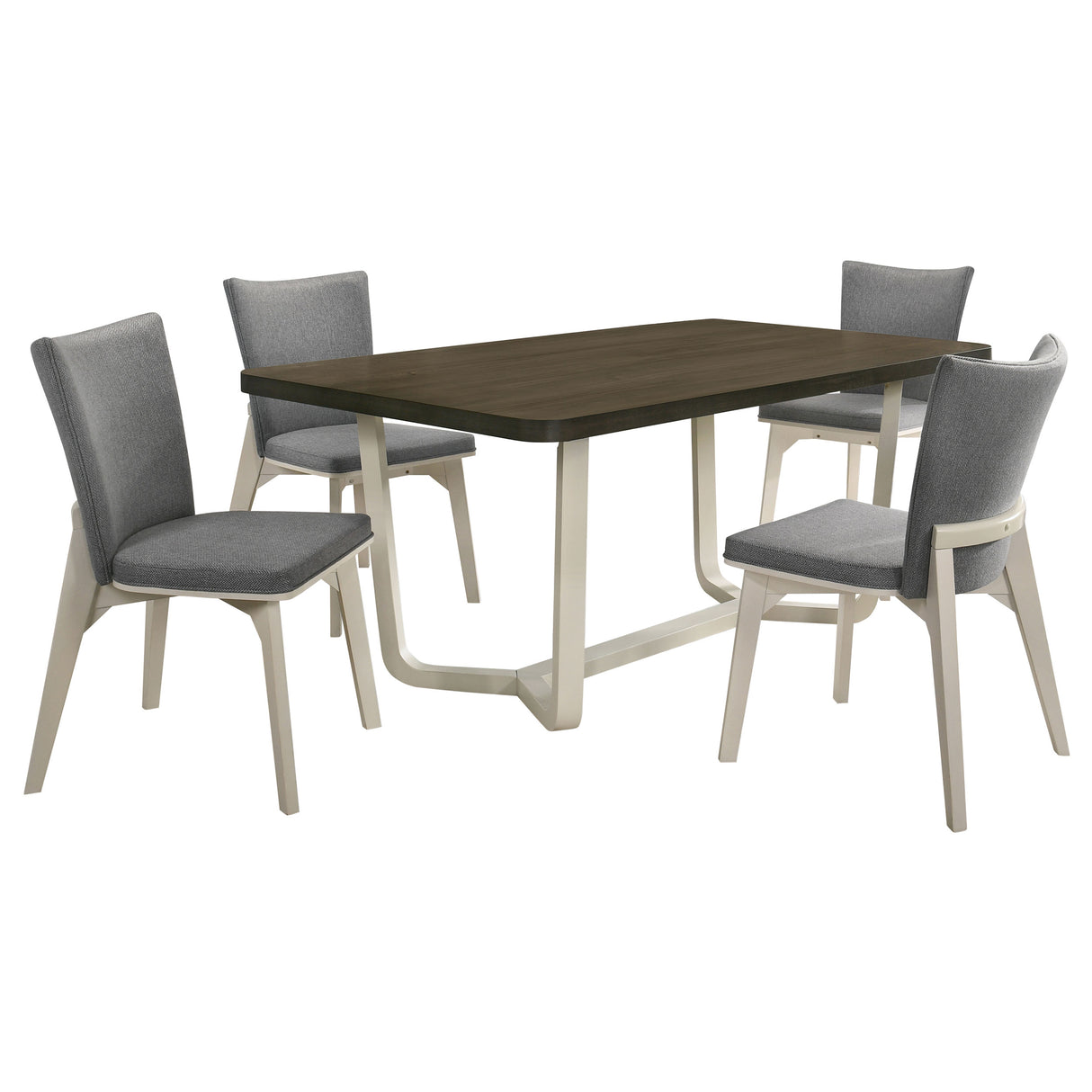 Biloxi 5-Piece 71-Inch Rectangular Dining Set in Greyish Brown