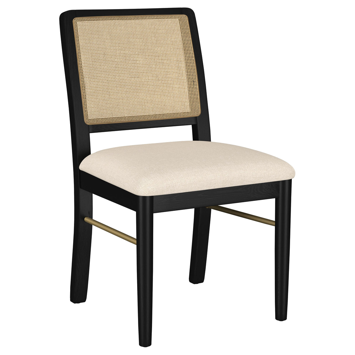 Arini 5-Piece Round Dining Table Set Sand Wash and Black